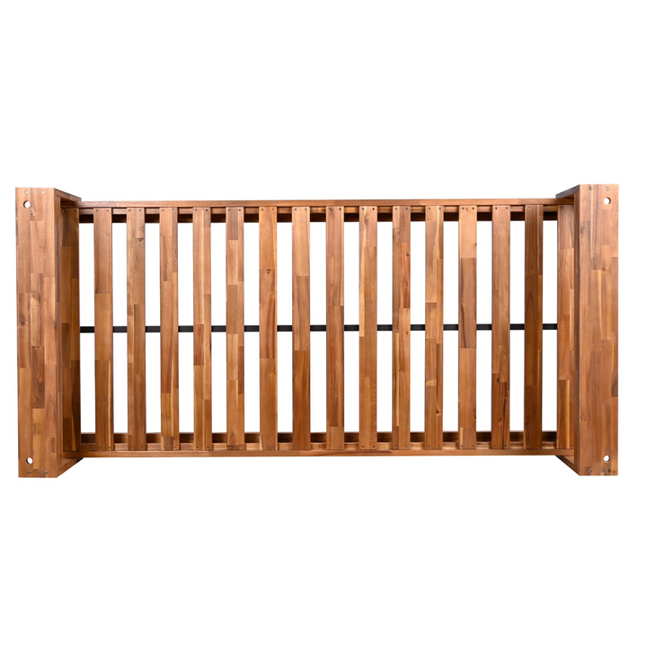 Twin Size Porch Swing Bed - Premium Acacia Wood Frame with Durable Hemp Ropes for Backyard Relaxation - Mediterranean Italian Contemporary Home Decor Furniture