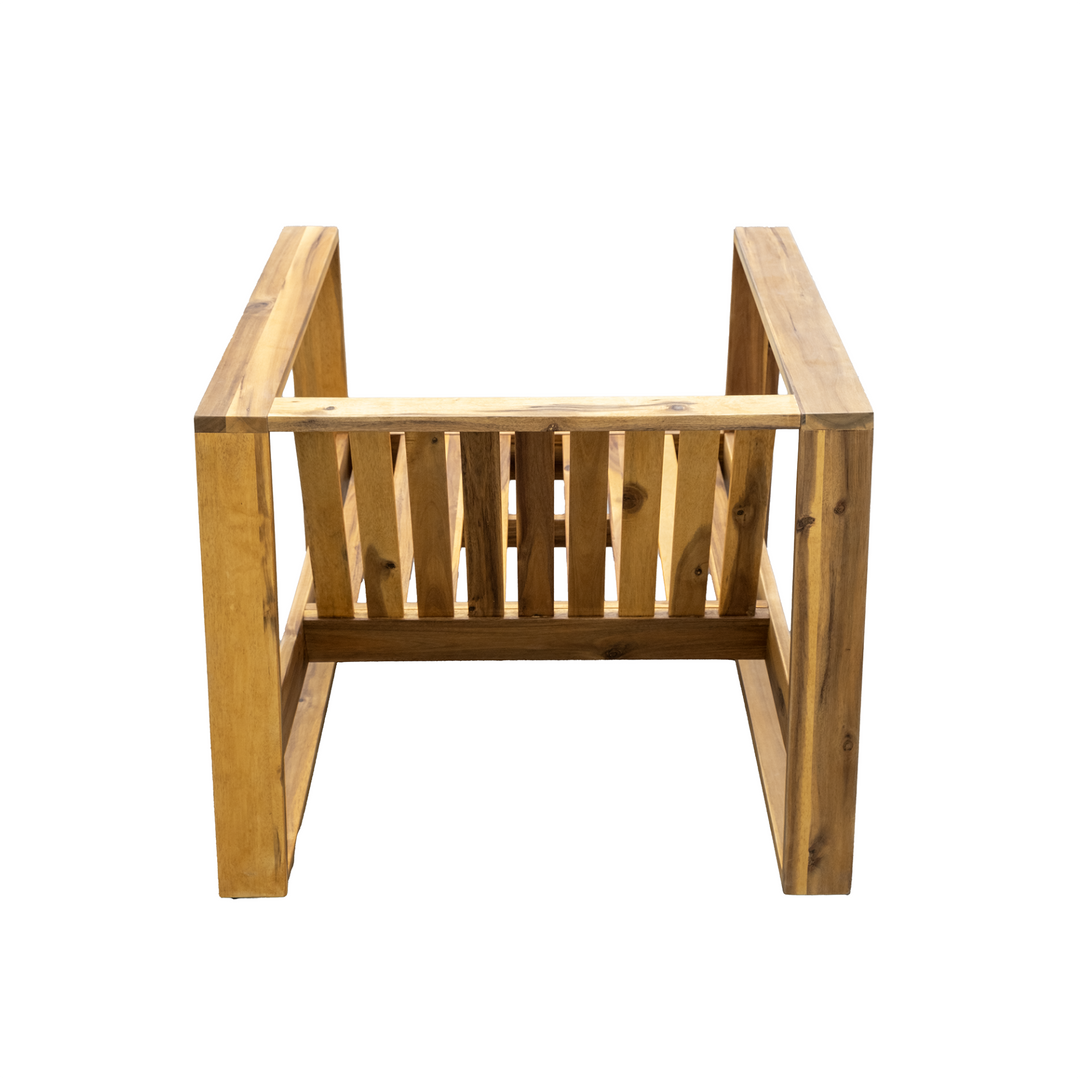 Buy farmhouse furniture Acacia Wood Outdoor Lounge Set | Patio, Balcony &amp; Garden Furniture with Cushions - Modern Cottage Farmhouse Furniture