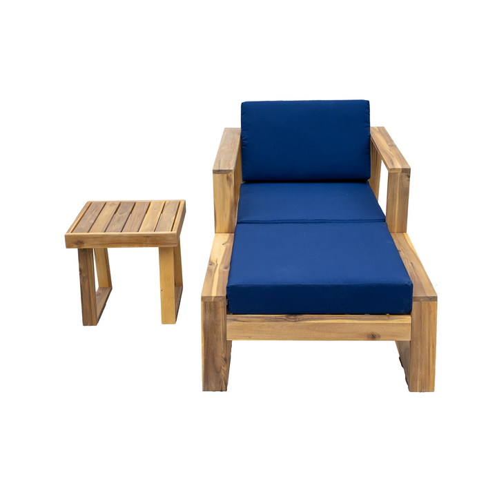 Buy farmhouse furniture Acacia Wood Outdoor Lounge Set | Patio, Balcony &amp; Garden Furniture with Cushions - Modern Cottage Farmhouse Furniture
