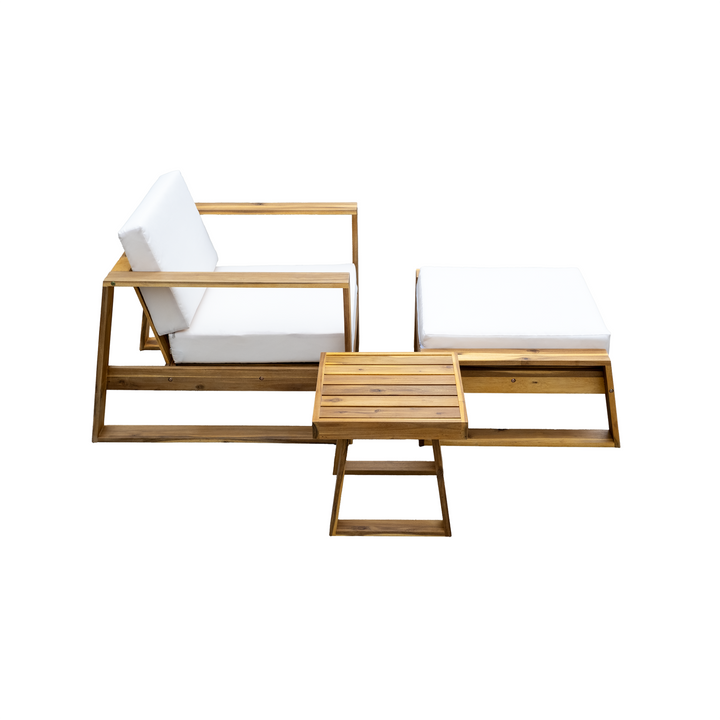 Buy farmhouse furniture Acacia Wood Outdoor Lounge Set | Patio, Balcony &amp; Garden Furniture with Cushions - Modern Cottage Farmhouse Furniture