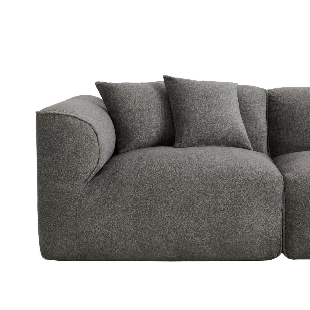 Buy farmhouse furniture Luxury living-room double-needle velvet sofa with sponge seat cushions and detachable stool - Modern Cottage Farmhouse Furniture