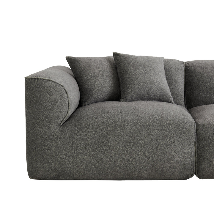 Buy farmhouse furniture Luxury living-room double-needle velvet sofa with sponge seat cushions and detachable stool - Modern Cottage Farmhouse Furniture