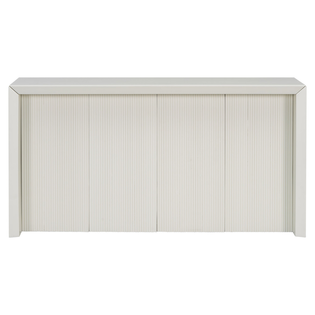 Kavala Greece Veneer Foyer Table with Wavy Design - Modern Mediterranean Home Accent Furniture - Mediterranean Italian Contemporary Home Decor Furniture