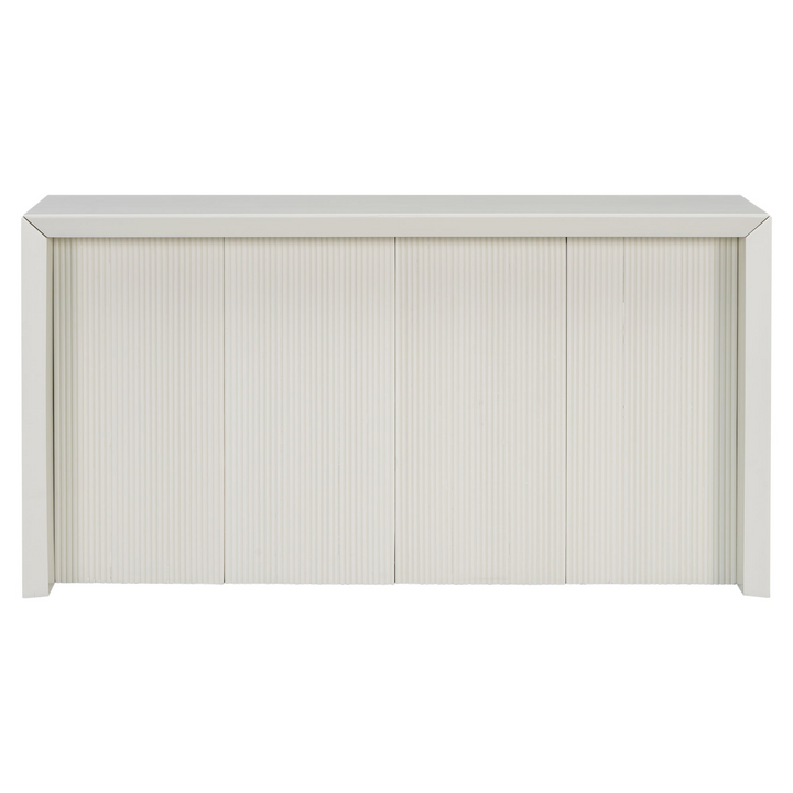 Kavala Greece Veneer Foyer Table with Wavy Design - Modern Mediterranean Home Accent Furniture - Mediterranean Italian Contemporary Home Decor Furniture