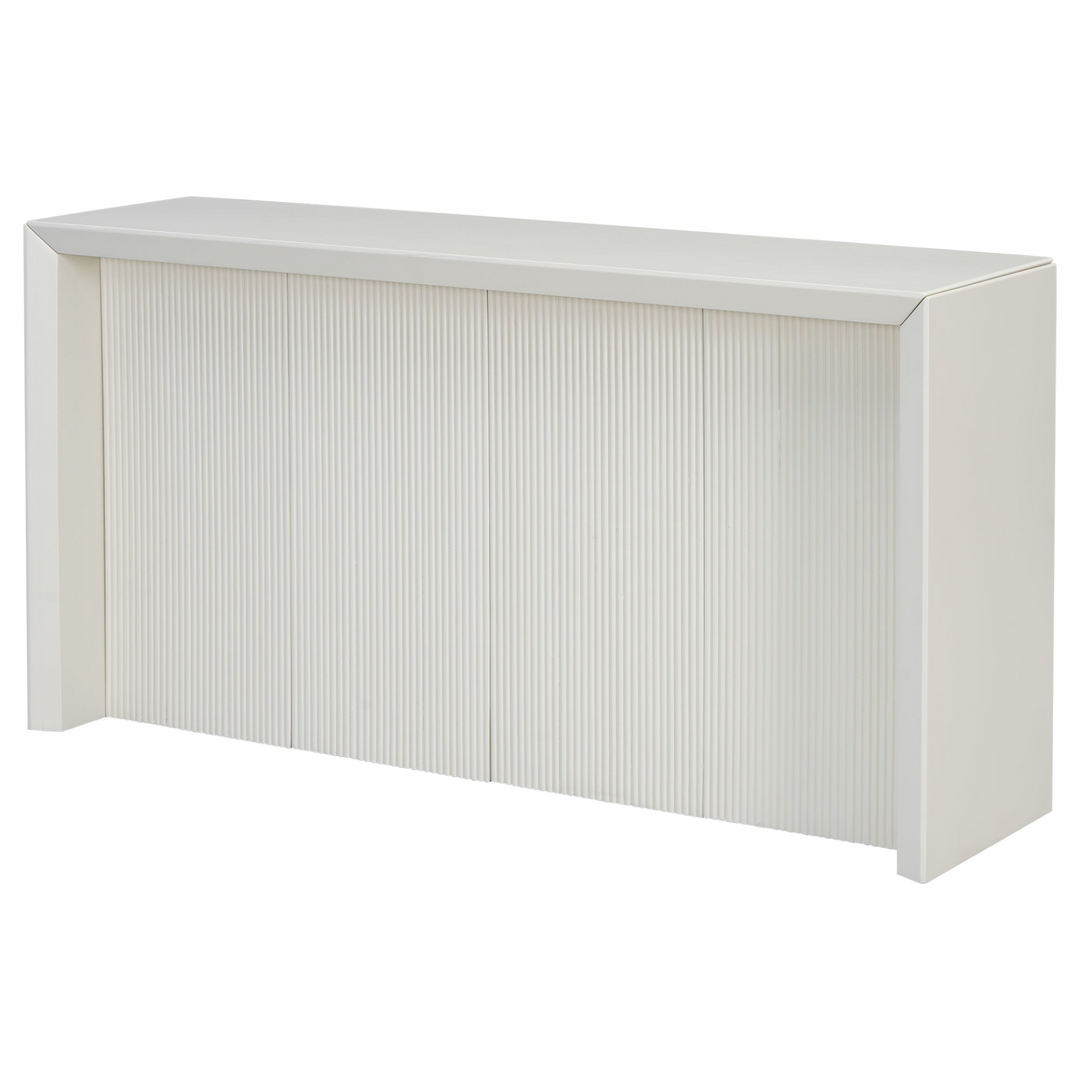 Kavala Greece Veneer Foyer Table with Wavy Design - Modern Mediterranean Home Accent Furniture - Mediterranean Italian Contemporary Home Decor Furniture