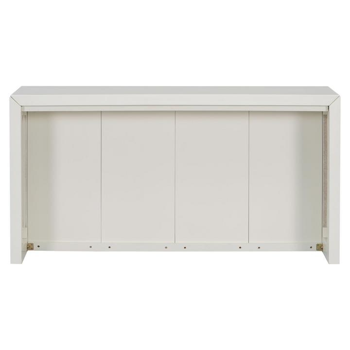 Kavala Greece Veneer Foyer Table with Wavy Design - Modern Mediterranean Home Accent Furniture - Mediterranean Italian Contemporary Home Decor Furniture