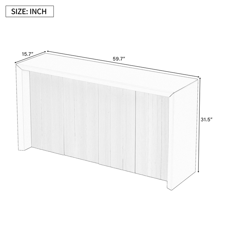 Kavala Greece Veneer Foyer Table with Wavy Design - Modern Mediterranean Home Accent Furniture - Mediterranean Italian Contemporary Home Decor Furniture