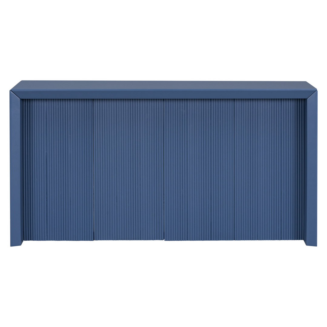 Kavala Greece Veneer Foyer Table with Wavy Design - Modern Mediterranean Home Accent Furniture - Mediterranean Italian Contemporary Home Decor Furniture