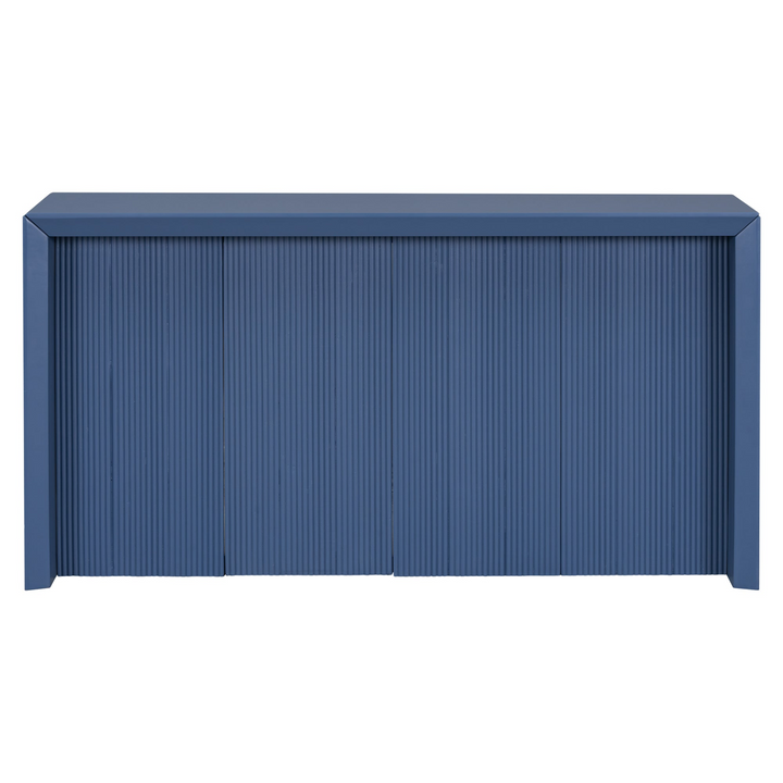 Kavala Greece Veneer Foyer Table with Wavy Design - Modern Mediterranean Home Accent Furniture - Mediterranean Italian Contemporary Home Decor Furniture