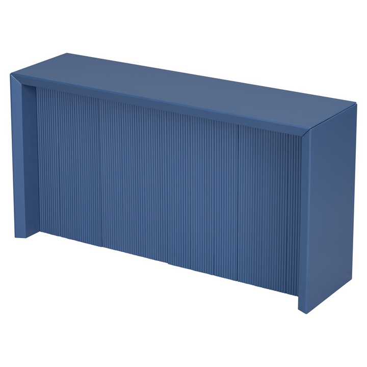 Kavala Greece Veneer Foyer Table with Wavy Design - Modern Mediterranean Home Accent Furniture - Mediterranean Italian Contemporary Home Decor Furniture