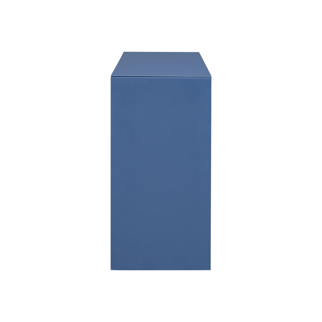 Kavala Greece Veneer Foyer Table with Wavy Design - Modern Mediterranean Home Accent Furniture - Mediterranean Italian Contemporary Home Decor Furniture