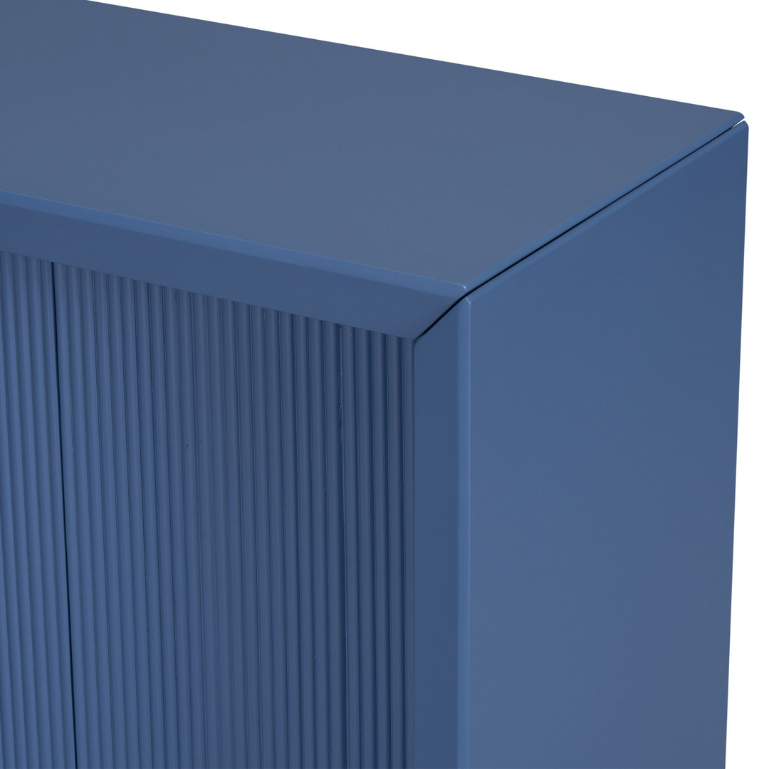 Kavala Greece Veneer Foyer Table with Wavy Design - Modern Mediterranean Home Accent Furniture - Mediterranean Italian Contemporary Home Decor Furniture