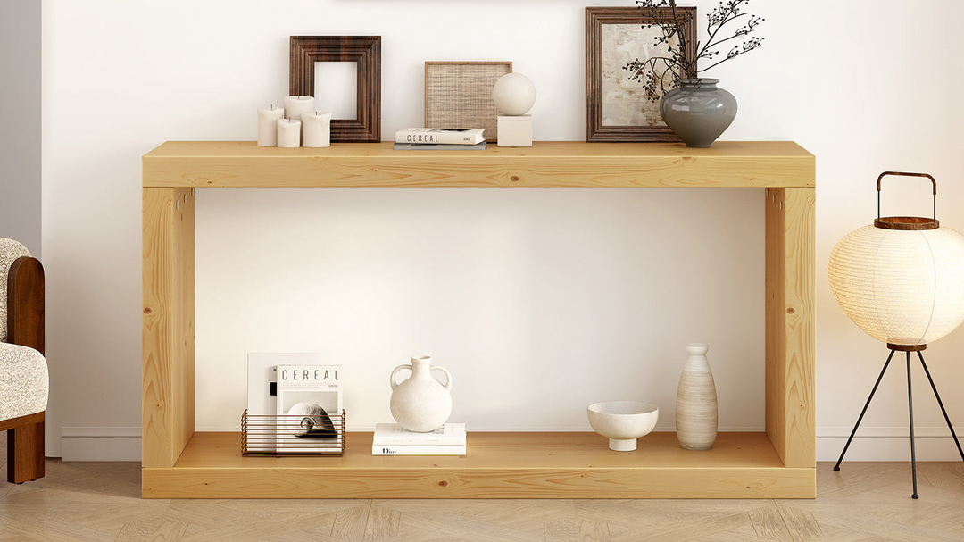 Modern Minimalist Square Entrance Table Foyer - Easy Assembly, Stylish Design, Versatile Usage - Mediterranean Italian Contemporary Home Decor Furniture