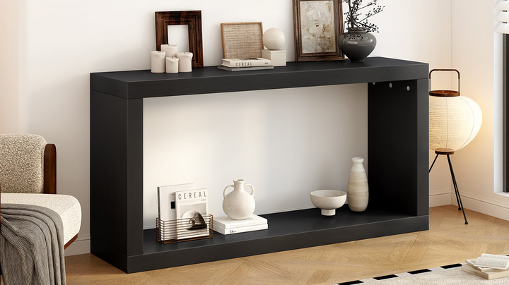 Modern Minimalist Square Entrance Table Foyer - Easy Assembly, Stylish Design, Versatile Usage - Mediterranean Italian Contemporary Home Decor Furniture