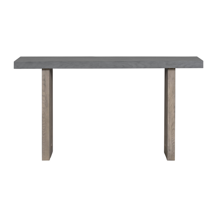 Modern Oak Veneer Console Foyer Table with Distinctive Sculpted Side Shapes - Perfect for Entryway or Living Room - Mediterranean Italian Contemporary Home Decor Furniture