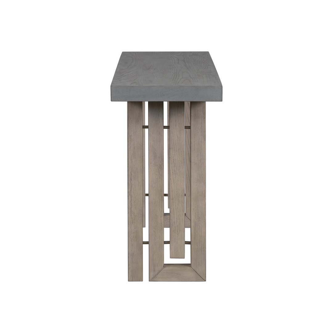 Modern Oak Veneer Console Foyer Table with Distinctive Sculpted Side Shapes - Perfect for Entryway or Living Room - Mediterranean Italian Contemporary Home Decor Furniture