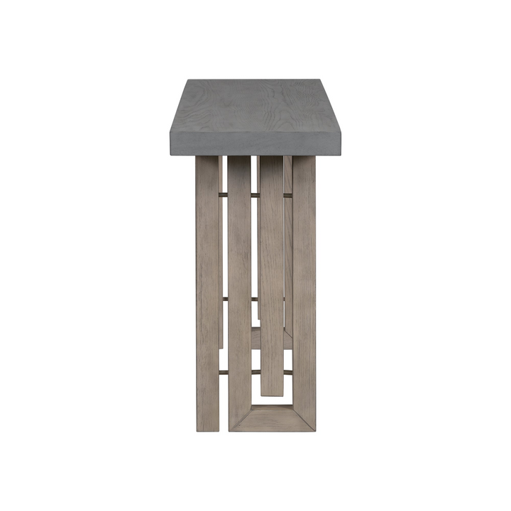 Modern Oak Veneer Console Foyer Table with Distinctive Sculpted Side Shapes - Perfect for Entryway or Living Room - Mediterranean Italian Contemporary Home Decor Furniture