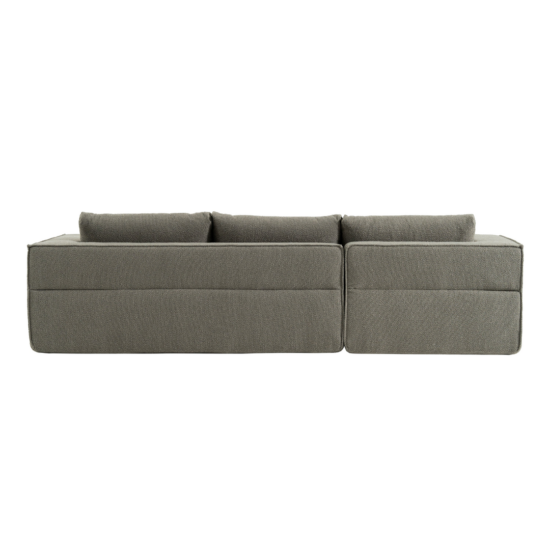 The Cannes Mediterranean Modular Wide Seat Boulce Sofa Sectional with Side Table - Mediterranean Italian Contemporary Home Decor Furniture