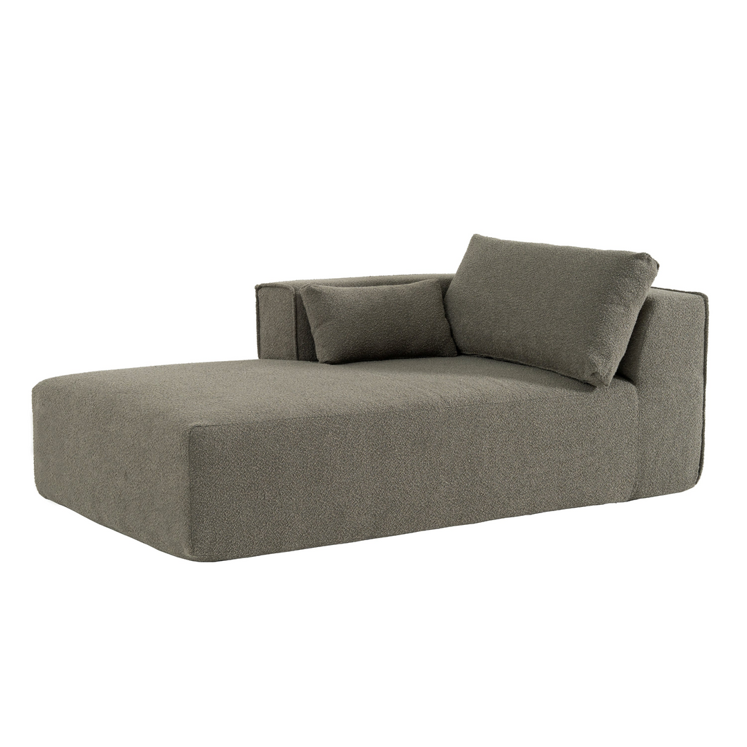 The Cannes Mediterranean Modular Wide Seat Boulce Sofa Sectional with Side Table - Mediterranean Italian Contemporary Home Decor Furniture