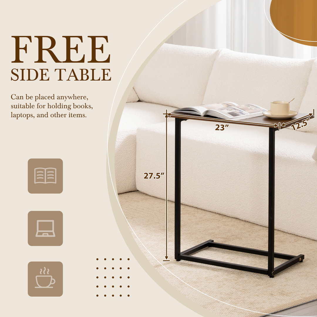 The Cannes Mediterranean Modular Wide Seat Boulce Sofa Sectional with Side Table - Mediterranean Italian Contemporary Home Decor Furniture