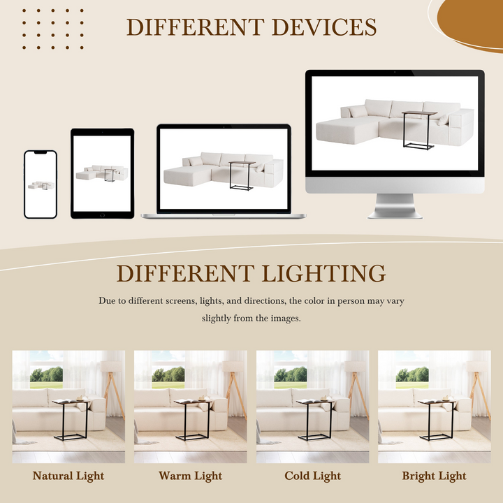 The Cannes Mediterranean Modular Wide Seat Boulce Sofa Sectional with Side Table - Mediterranean Italian Contemporary Home Decor Furniture