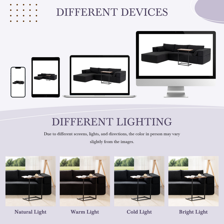 The Cannes Mediterranean Modular Wide Seat Boulce Sofa Sectional with Side Table - Mediterranean Italian Contemporary Home Decor Furniture