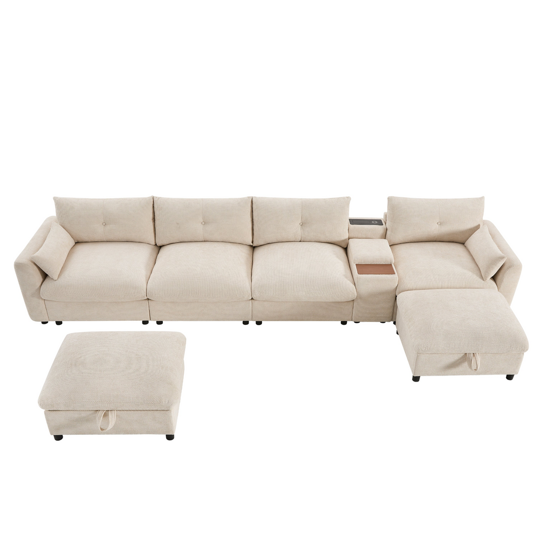 Valletta Grande Gray U-Shape Modular Contemporary sofa Mediterranean U-Shape Sofa - Mediterranean Tuscan Contemporary Home Decor Furniture