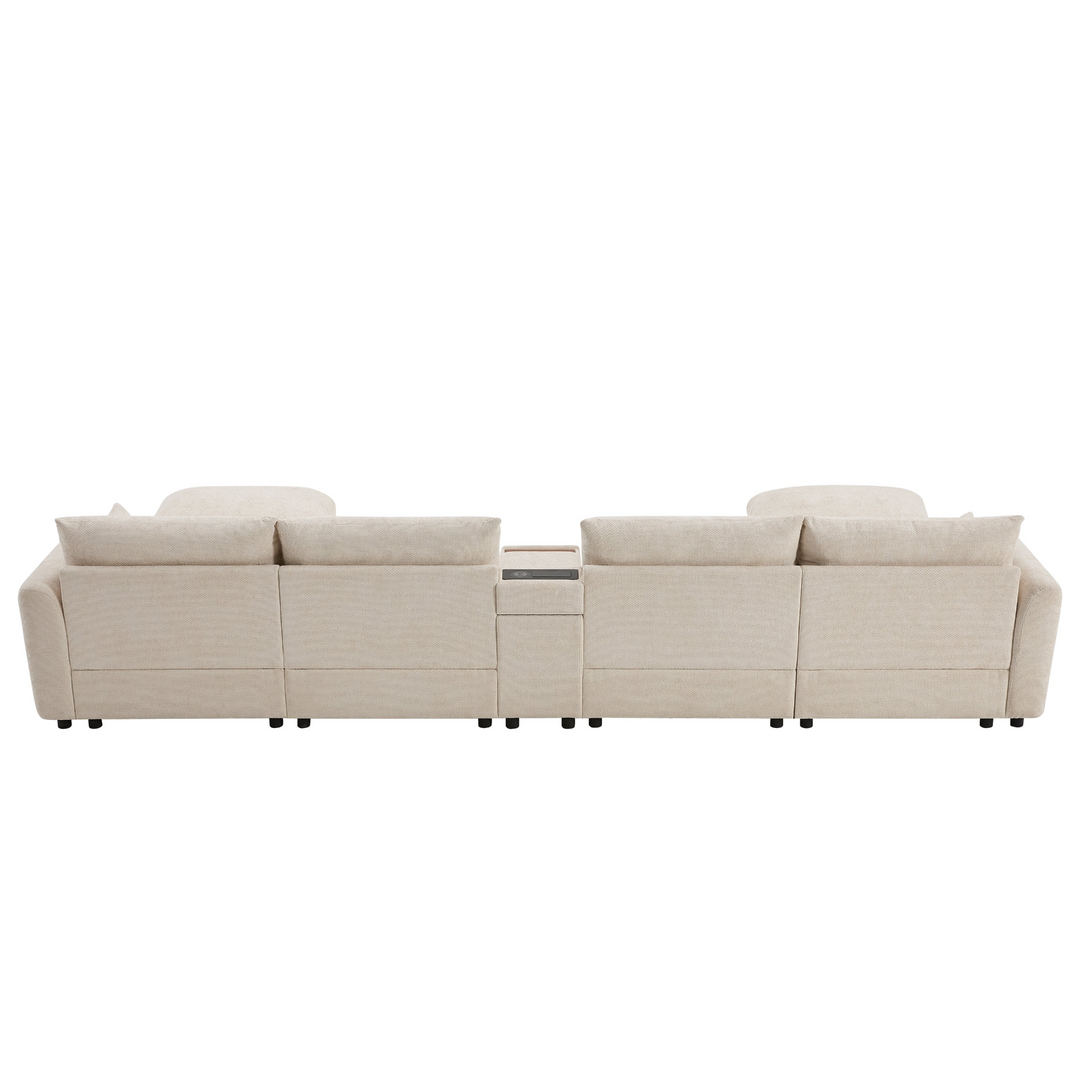 Valletta Grande Gray U-Shape Modular Contemporary sofa Mediterranean U-Shape Sofa - Mediterranean Tuscan Contemporary Home Decor Furniture