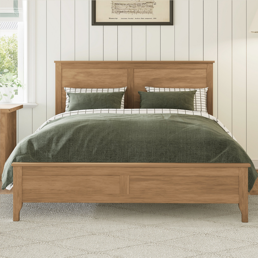 Buy farmhouse furniture Modern Farmhouse Cottage Solid Wood Platform Bed - Modern Cottage Farmhouse Furniture