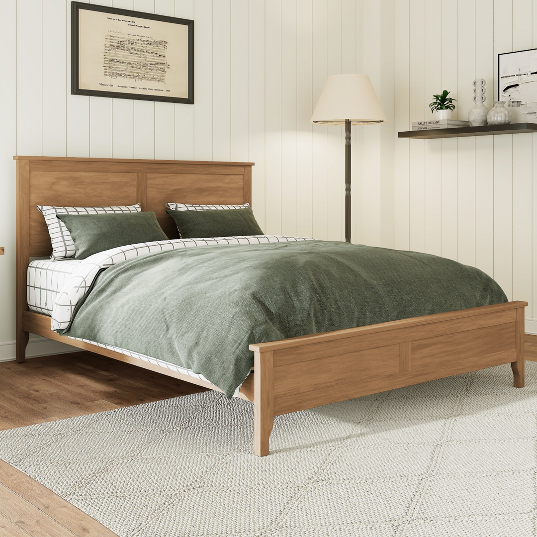 Buy farmhouse furniture Modern Farmhouse Cottage Solid Wood Platform Bed - Modern Cottage Farmhouse Furniture