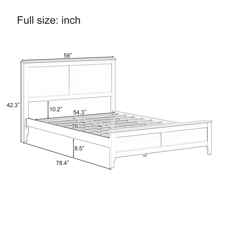 Buy farmhouse furniture Modern Farmhouse Cottage Solid Wood Platform Bed - Modern Cottage Farmhouse Furniture