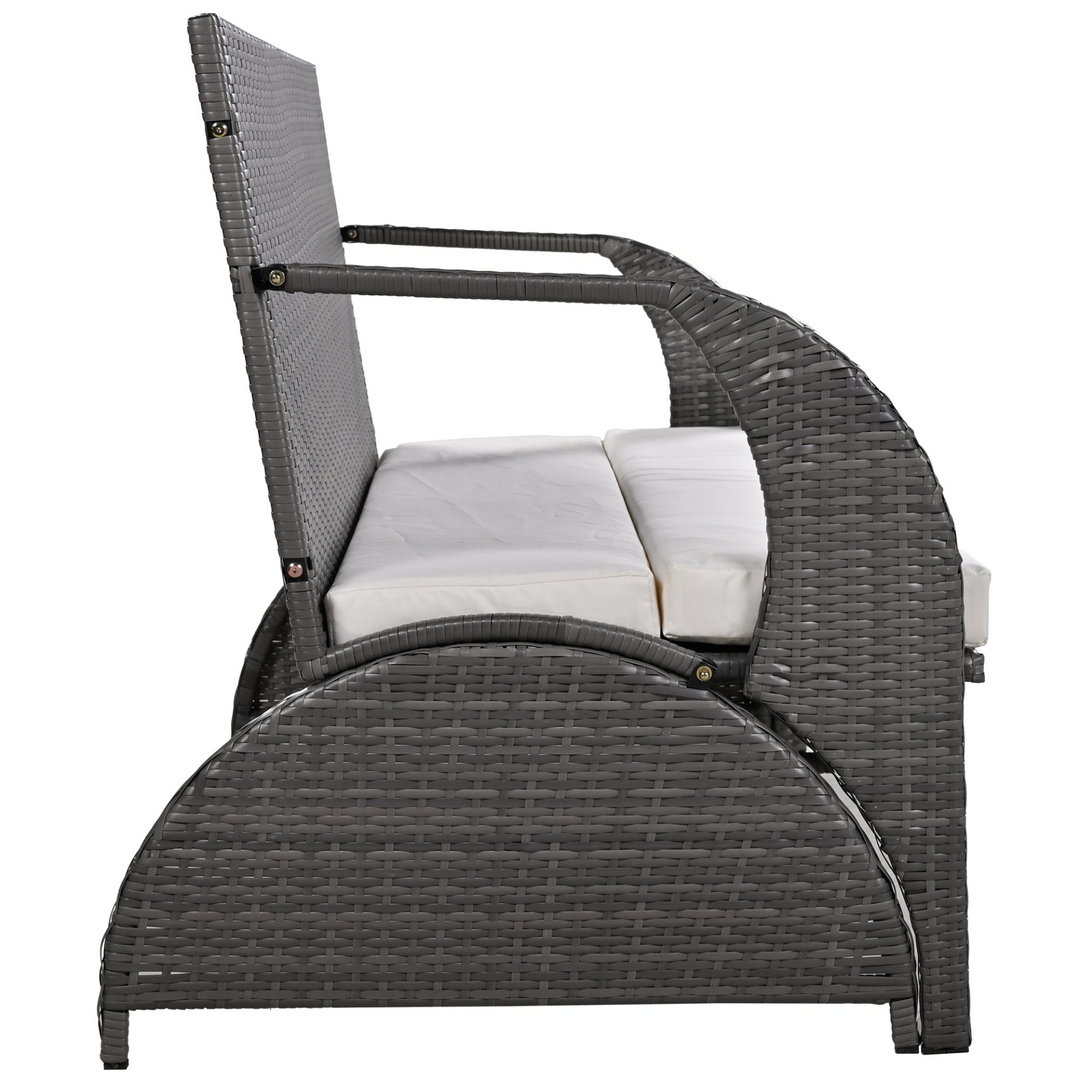 Buy farmhouse furniture Versatile Outdoor Loveseat Convertible to Four Seats & Table - Ideal for Gardens, Lawns, and Patios - Modern Cottage Farmhouse Furniture
