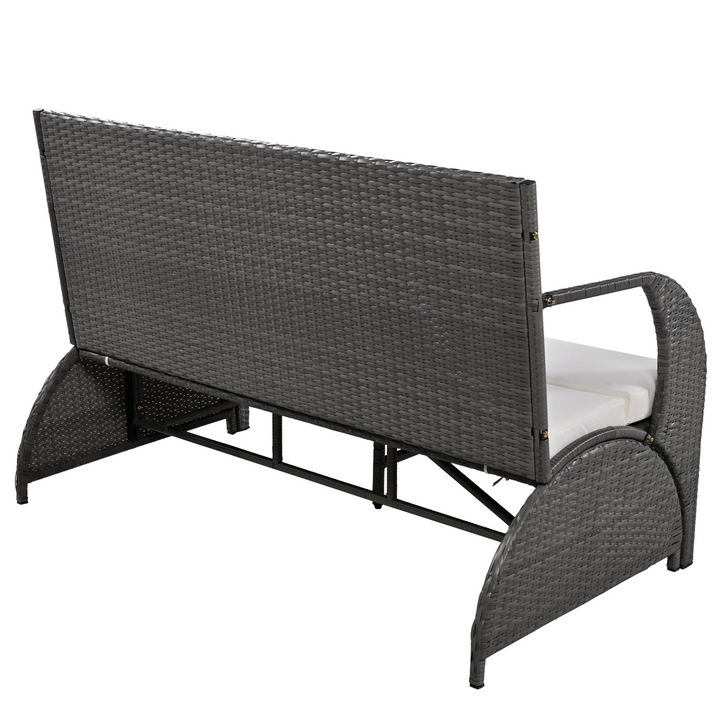 Buy farmhouse furniture Versatile Outdoor Loveseat Convertible to Four Seats & Table - Ideal for Gardens, Lawns, and Patios - Modern Cottage Farmhouse Furniture
