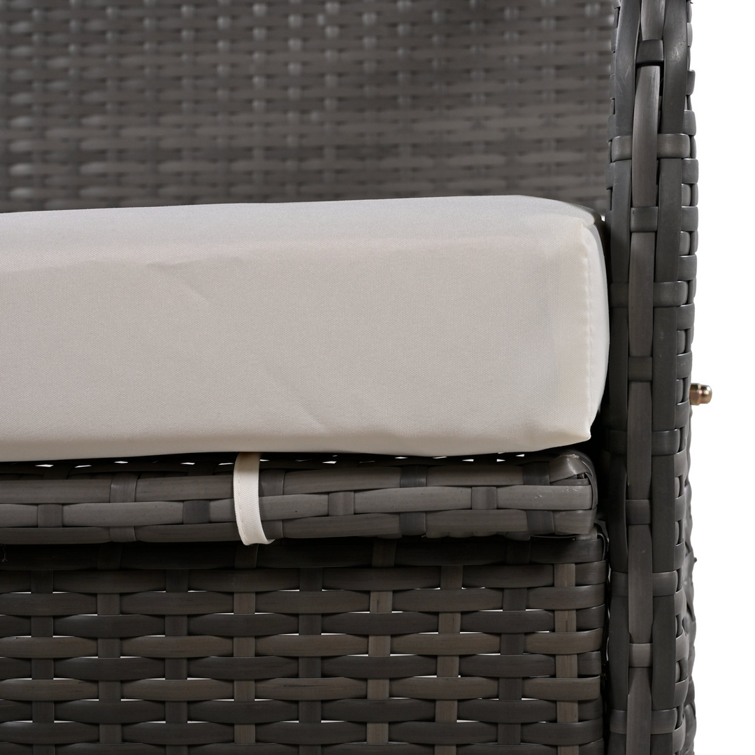 Buy farmhouse furniture Versatile Outdoor Loveseat Convertible to Four Seats & Table - Ideal for Gardens, Lawns, and Patios - Modern Cottage Farmhouse Furniture