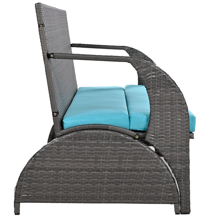 Buy farmhouse furniture Versatile Outdoor Loveseat Convertible to Four Seats & Table - Ideal for Gardens, Lawns, and Patios - Modern Cottage Farmhouse Furniture