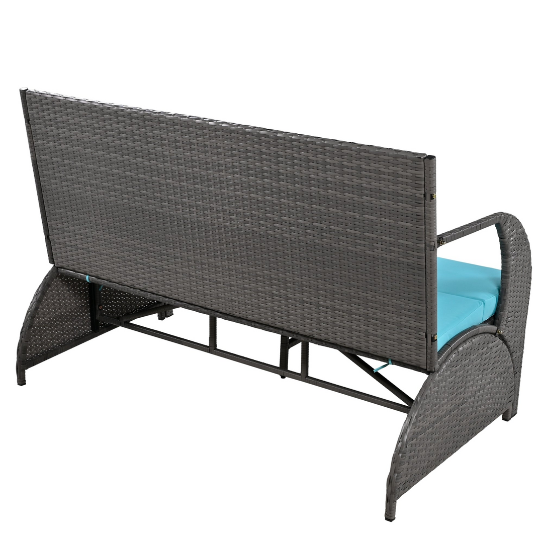 Buy farmhouse furniture Versatile Outdoor Loveseat Convertible to Four Seats & Table - Ideal for Gardens, Lawns, and Patios - Modern Cottage Farmhouse Furniture