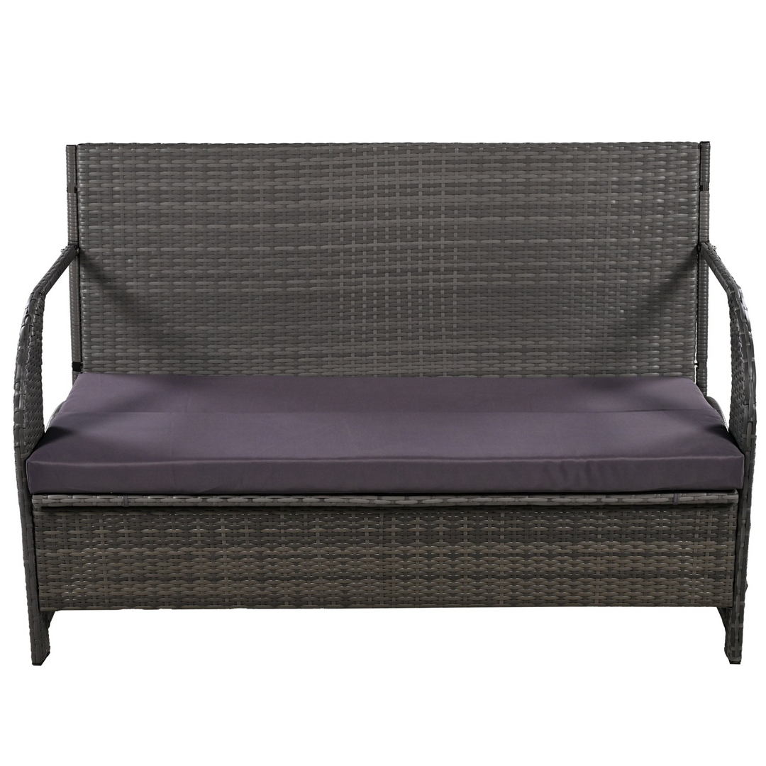 Buy farmhouse furniture Versatile Outdoor Loveseat Convertible to Four Seats & Table - Ideal for Gardens, Lawns, and Patios - Modern Cottage Farmhouse Furniture