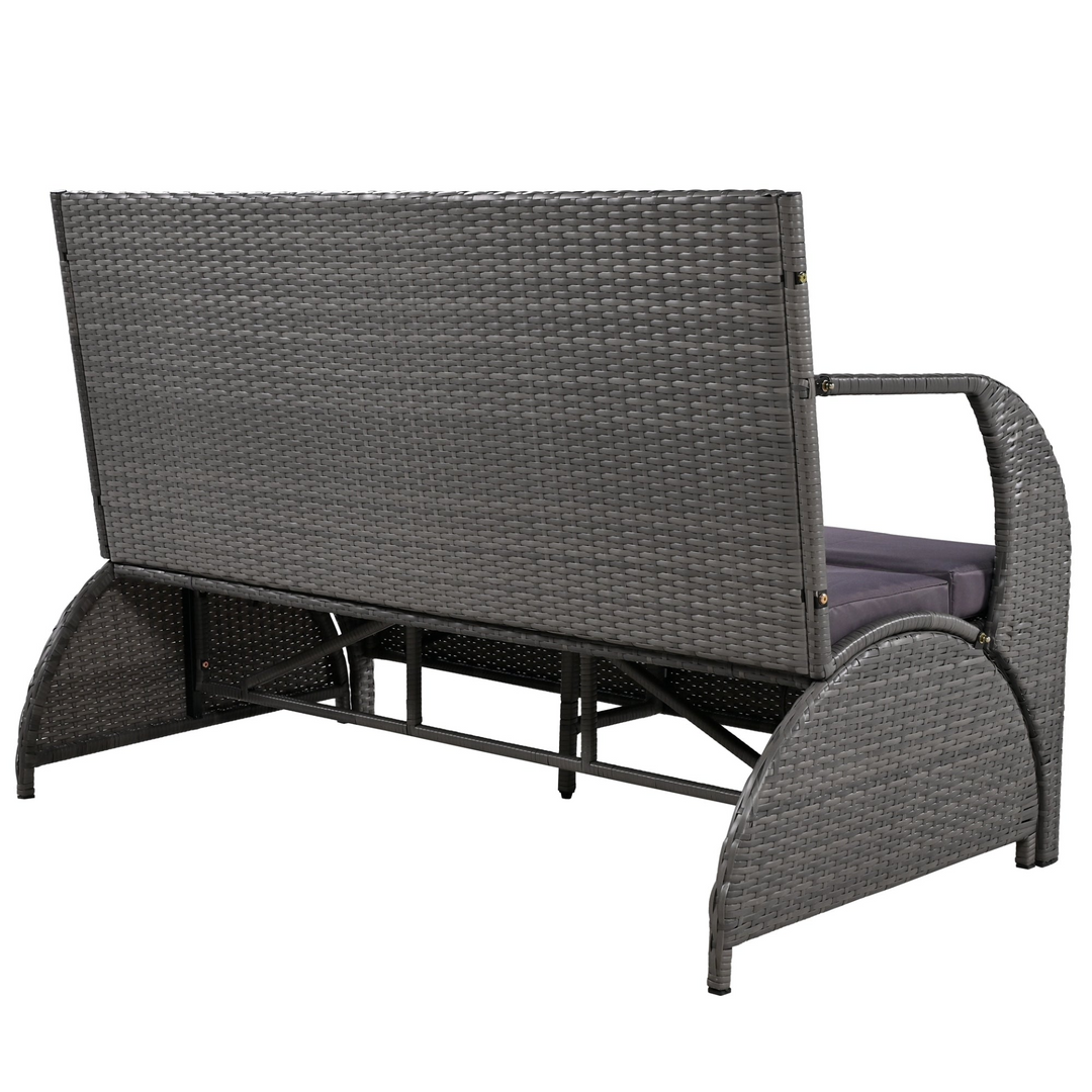 Buy farmhouse furniture Versatile Outdoor Loveseat Convertible to Four Seats & Table - Ideal for Gardens, Lawns, and Patios - Modern Cottage Farmhouse Furniture