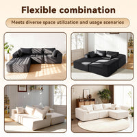 Buy farmhouse furniture Modern Beige Minimalist Modular L-shaped Sofa With A Lounge - Modern Cottage Farmhouse Furniture