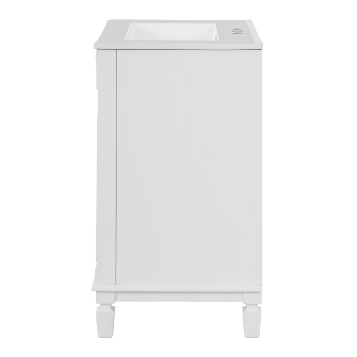 Buy farmhouse furniture Modern Bathroom Vanity with Integrated Sink, Soft-Closing Storage Cabinet - Durable Wood & MDF - Easy-to-Clean Ceramic Basin - Adjustable Shelf - 24" - Modern Cottage Farmhouse Furniture