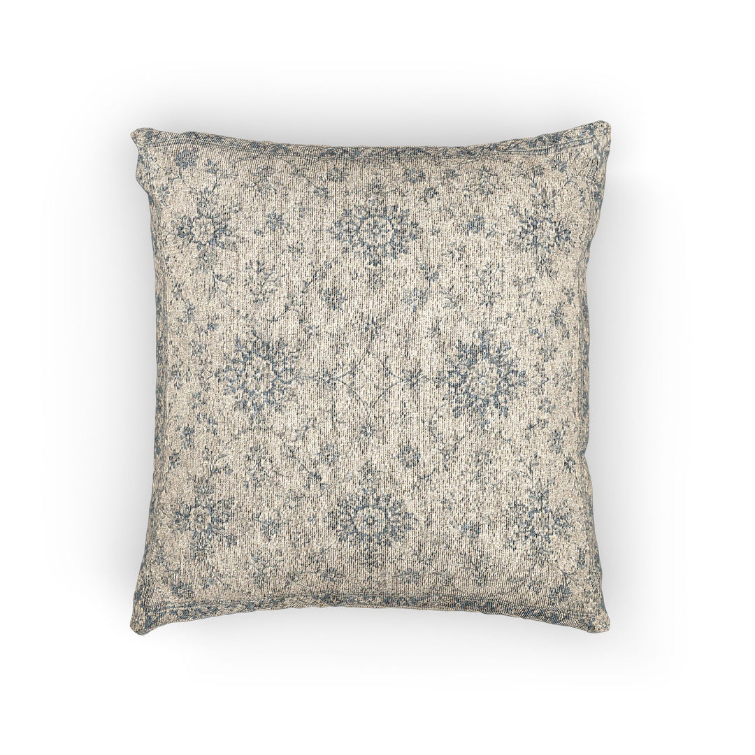 Blue Bell Woven Pillow — Neutral Textured Decorative Throw Pillow for Modern Rustic Home