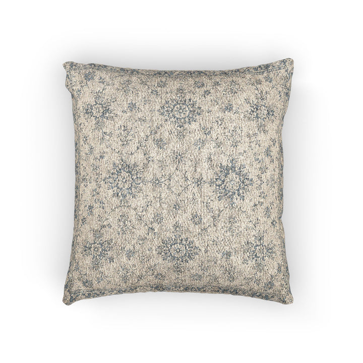 Blue Bell Woven Pillow — Neutral Textured Decorative Throw Pillow for Modern Rustic Home