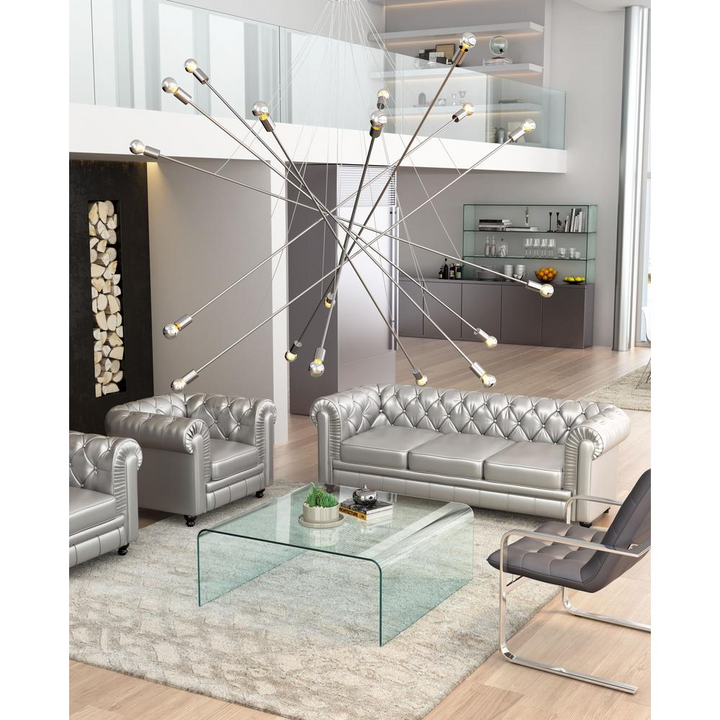 Boho Aesthetic Belief Ceiling Lamp Chrome | Biophilic Design Airbnb Decor Furniture 