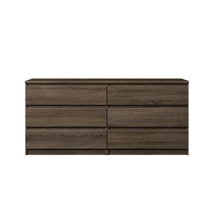 Boho Aesthetic Scottsdale 6 Drawer Double Dresser, Truffle | Biophilic Design Airbnb Decor Furniture 