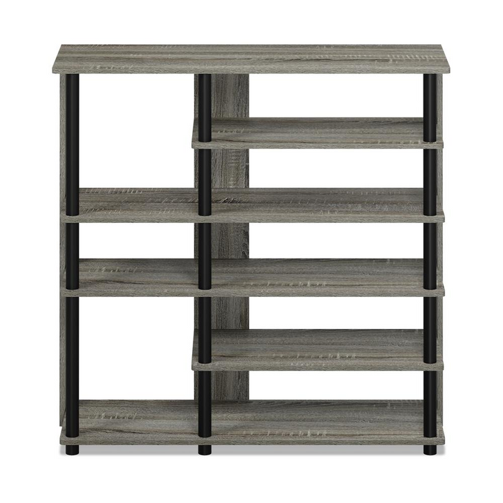 Boho Aesthetic Multi Storage Shoe Rack, French Oak Grey/Black | Biophilic Design Airbnb Decor Furniture 