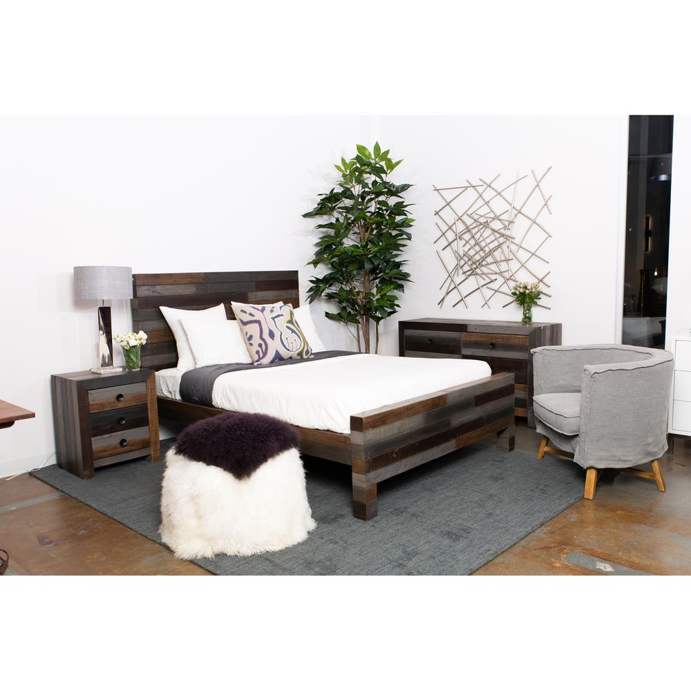 Boho Aesthetic Lamb Fur Pouf Natural | Biophilic Design Airbnb Decor Furniture 