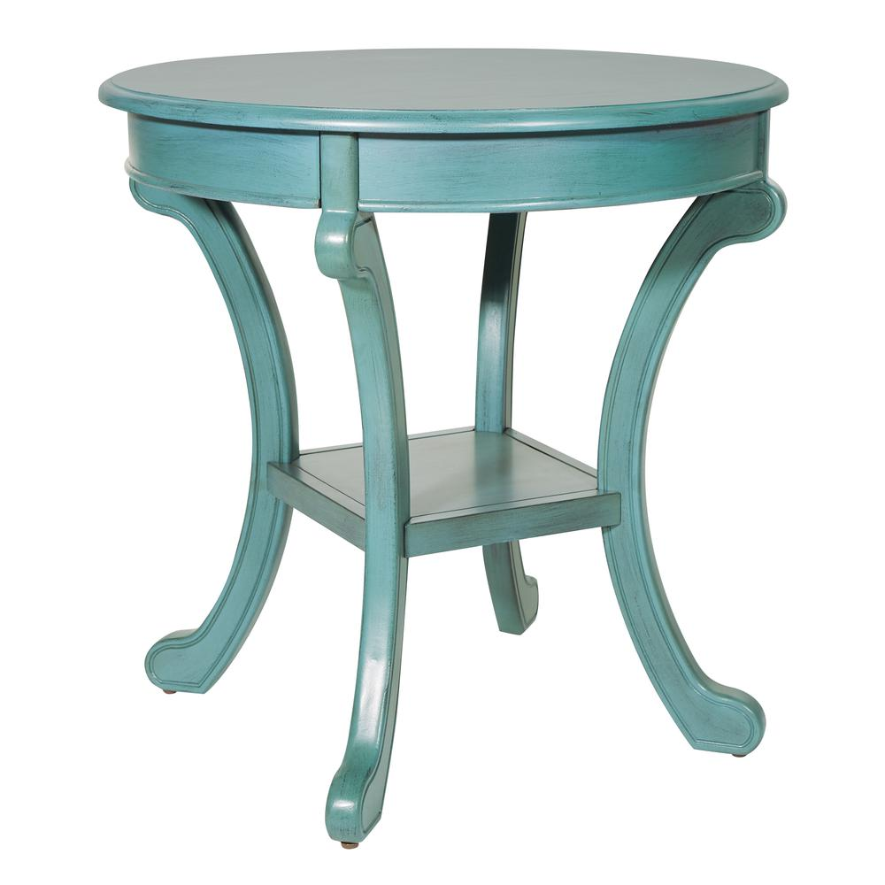 Boho Aesthetic Le Marseille | Teal French Luxury Accent Side Table | Biophilic Design Airbnb Decor Furniture 