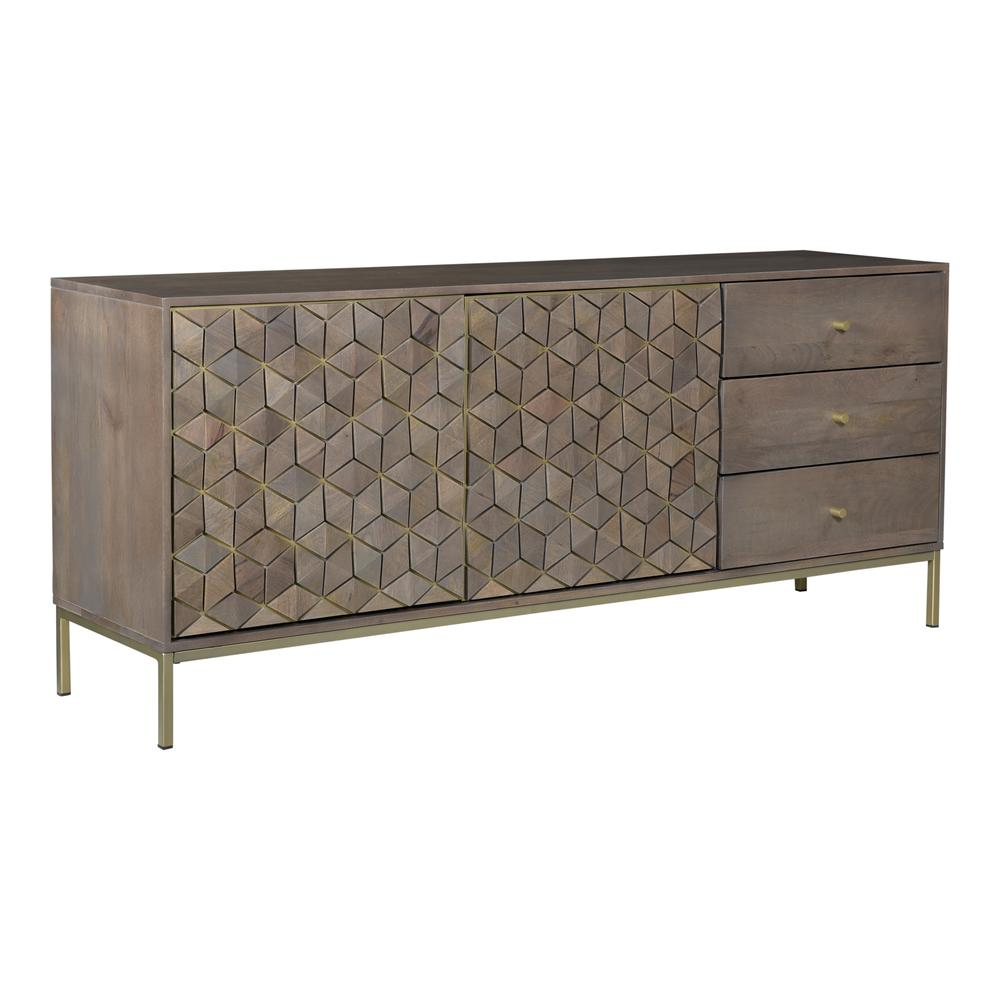 Boho Aesthetic CorollaModern Luxury Unique Sideboard Buffet Cabinet | Biophilic Design Airbnb Decor Furniture 