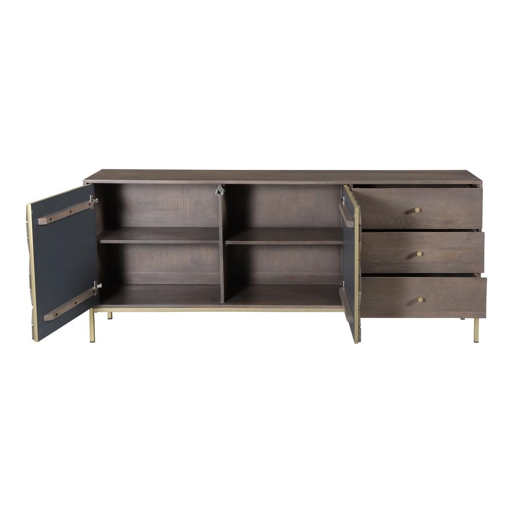 Boho Aesthetic CorollaModern Luxury Unique Sideboard Buffet Cabinet | Biophilic Design Airbnb Decor Furniture 