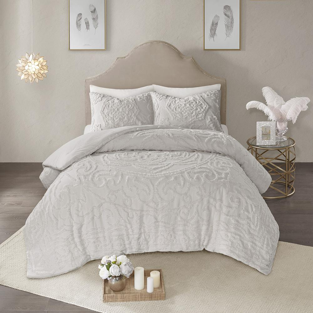 Boho Aesthetic Milan | Cotton Tufted Chenille Comforter Set | Biophilic Design Airbnb Decor Furniture 